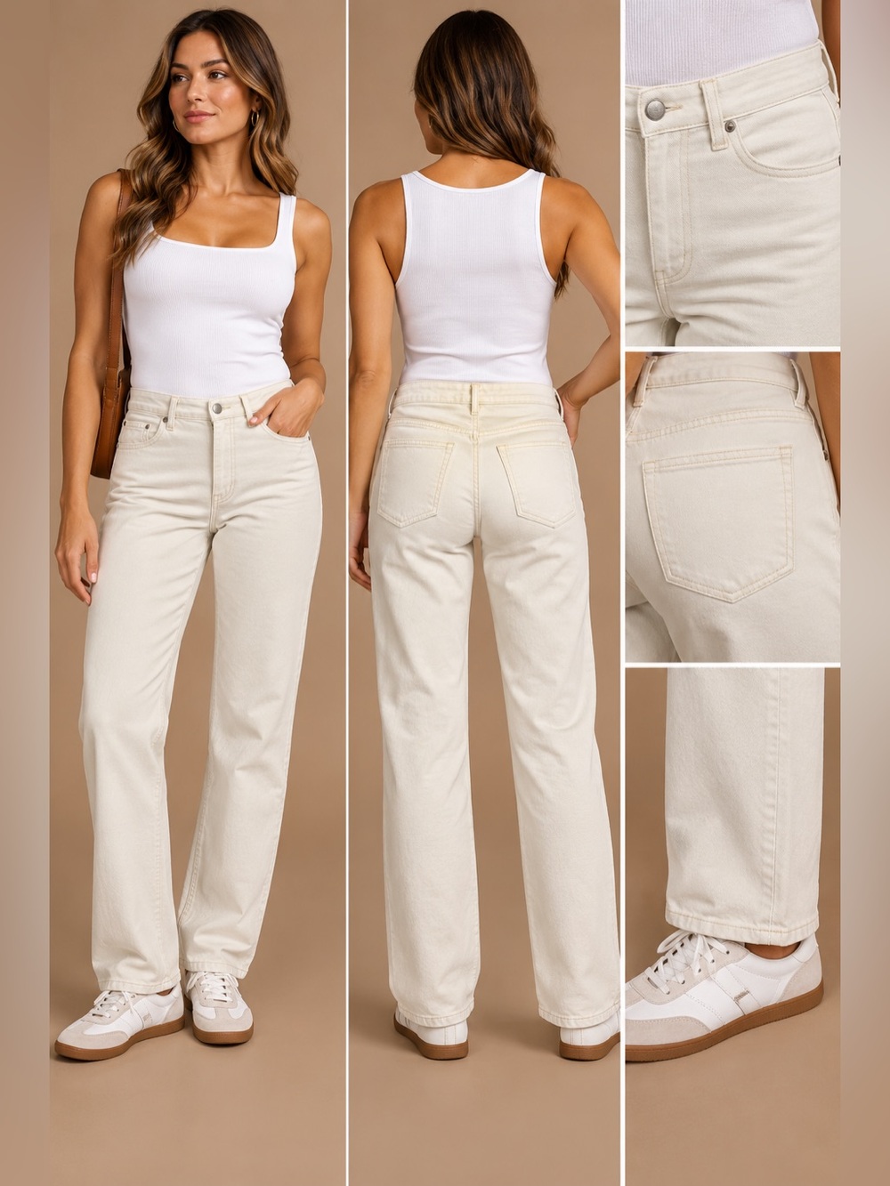 Madewell ’90s Straight Jeans – Size 25 – Cream/Ivory